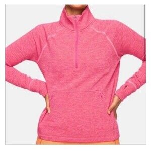 Outdoor Voices Pink OV Heathered Fleece 1/4 Zip Pullover Women's Small